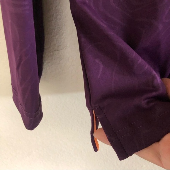 Maelreg Golf Performance Dry Fit Embossed Purple Long Sleeve Shirt Polo Size 3XL - Picture 9 of 16